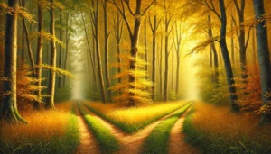 The Road Not Taken by Robert Frost poem Artwork AZpoetry.com