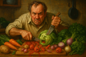 The Vegetarians Nightmare poem by Baxter Black artwork