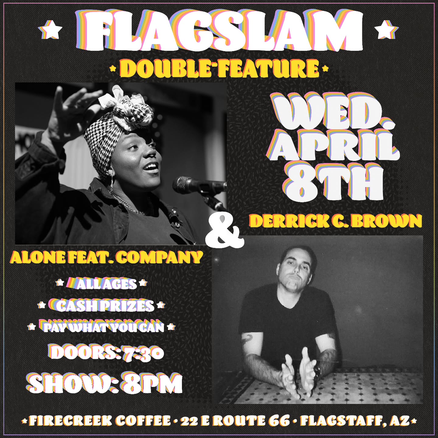 FlagSlam April 8 Derrick Brown and Alone feature AZpoetry