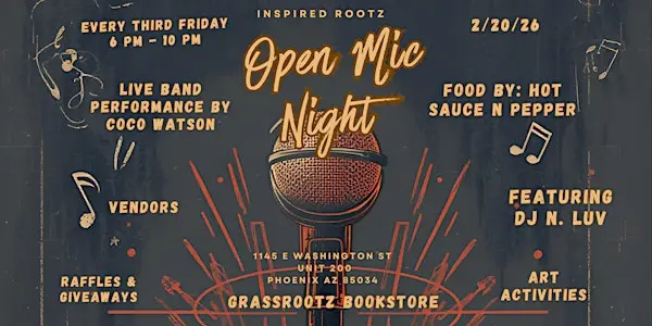 Inspired Rootz Open Mic Third Friday